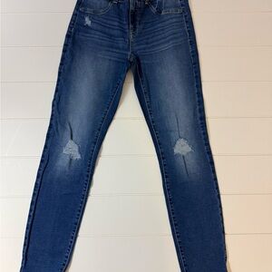 SO Blue Distressed Skinny Jeans Girls 16